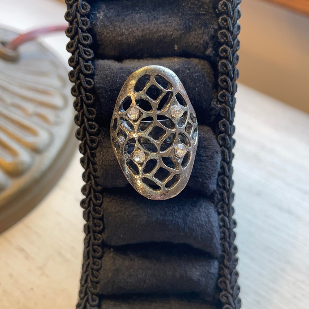 Silver big ring